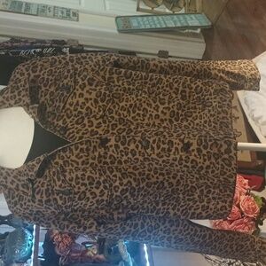 Time And True Animal Print Jacket Size 3X Never Been Worn
